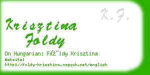 krisztina foldy business card